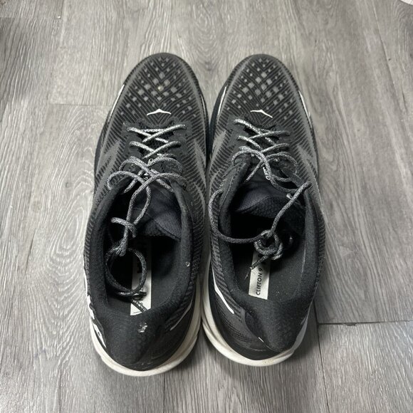 Size 15 D- Hoka One One Mens Clifton 9 1127895 BWHT Black Running Sneakers main image 6